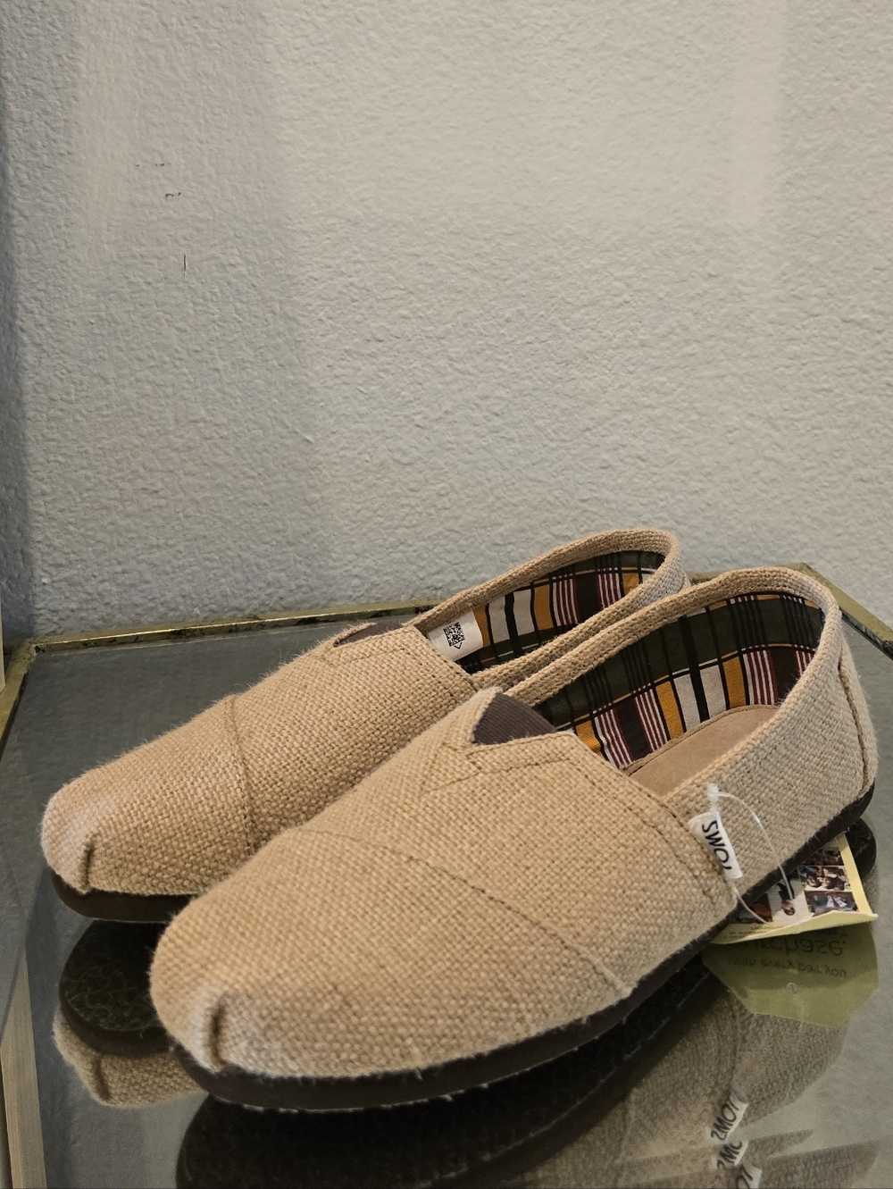 Toms Men's Tan Canvas Slip-On Loafers
